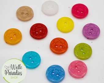 36 boutons bébé, boutons enfants, motifs fleuris, fleurs