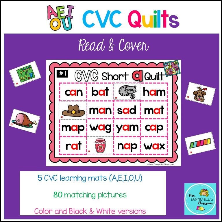 cvc sound worksheets phonics kindergarten 1st grade cut and etsy
