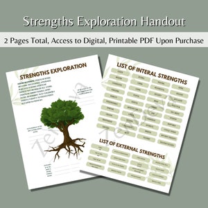 Strengths Exploration Handout - Educational/Therapy Aid and Tool