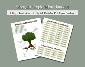 Strengths Exploration Handout - Educational/Therapy Aid and Tool