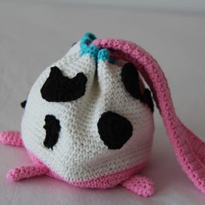 Cow udder tote bag, custom made, cow costume, cow tote bag , cow print purse tote bag, white and black bag, novelty purse, coquette bag