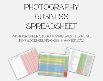 Photographer Business HQ Spreadsheet | Wedding Photographer Studio Management Template