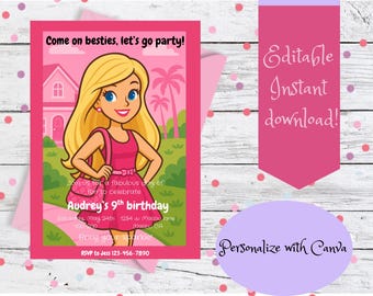 Girls Birthday Invitation