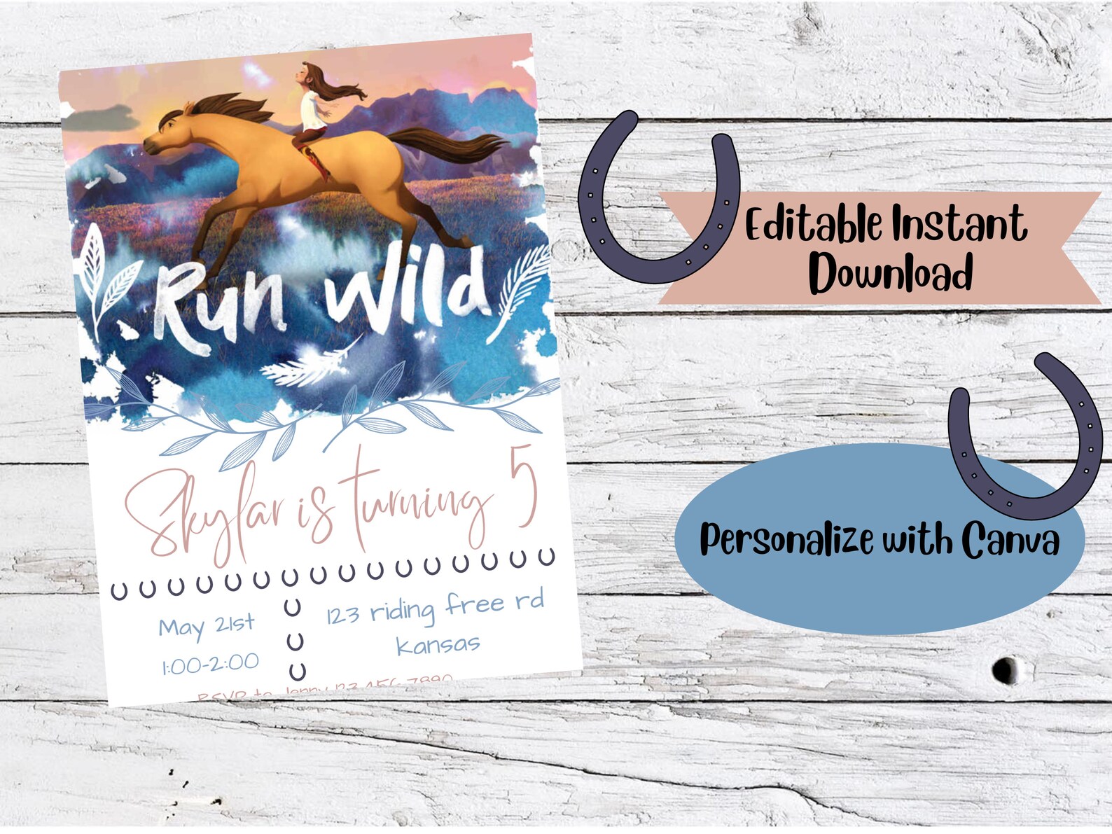 Run Wild Birthday Invite - Etsy