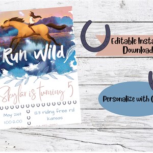 Run Wild-verjaardagsuitnodiging