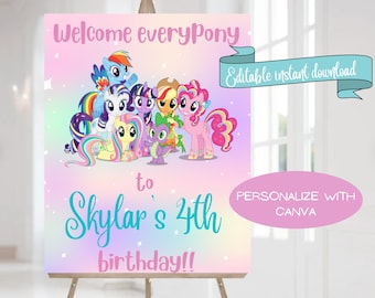 kids editable Birthday sign