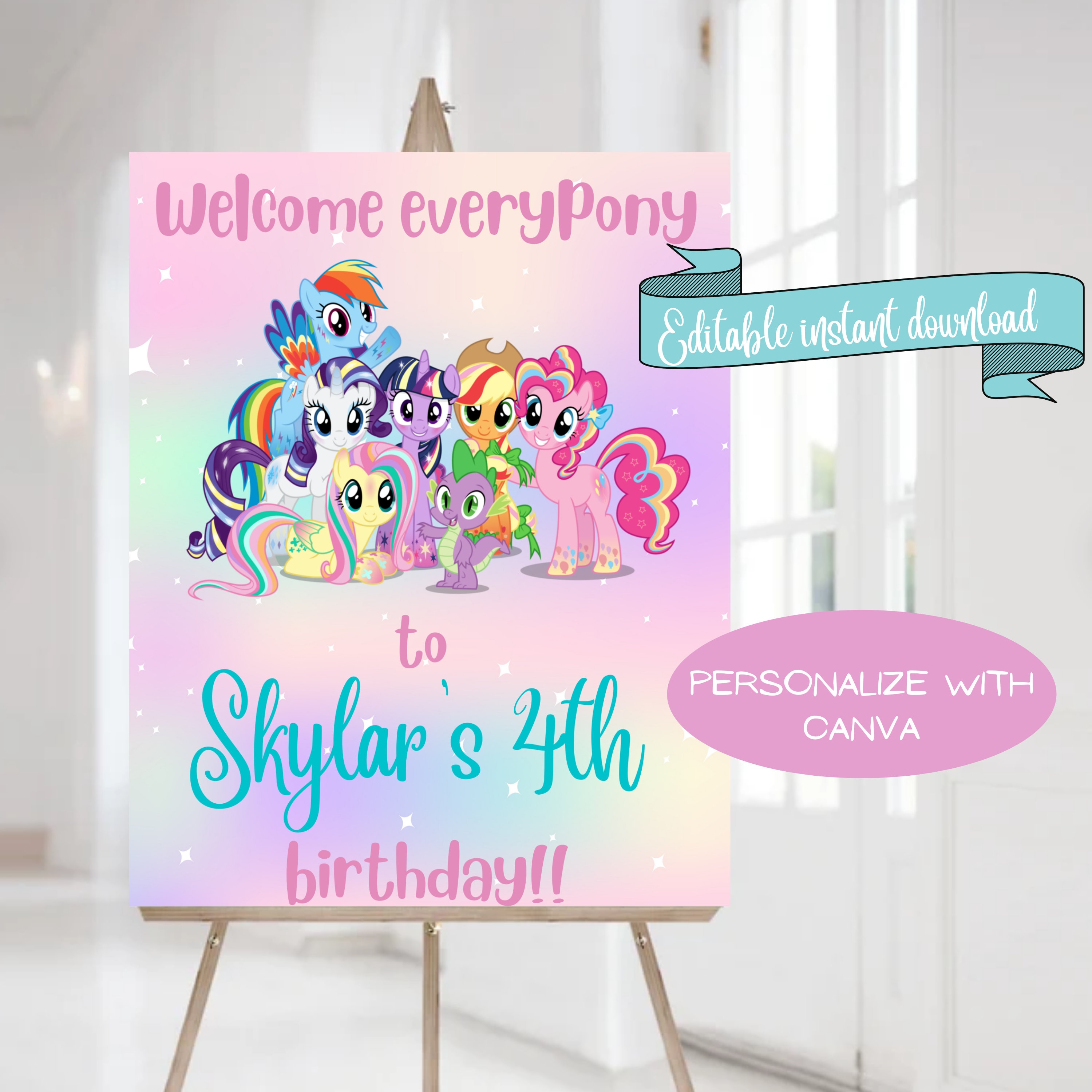 Personalized My Little Pony Sign, Shutterfly LED Sign, Shutterfly Night  Light, LED Night Light, LED Light Base, Remote Control 