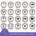 Camp Half Blood Cabins Logo SVG PNG Bundle, Percy Jackson Olympian Shirt Long Island Gift for Bookish Lover Demigods product logo