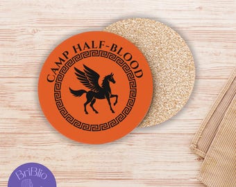 Camp Half Blood Table Coaster, Merch Gift for Percy Jackson Olympians Book Lovers