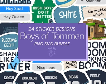 Boys of Tommen College Sticker Bundle, Bookish Bundles Journal Kindle Laptop Stickers for Book Lovers PNG SVG