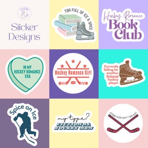 Off Campus Hockey Romance Sticker Bundle, Bookish Bundles Journal Kindle Laptop Stickers for Smut Book Lovers PNG SVG image 4
