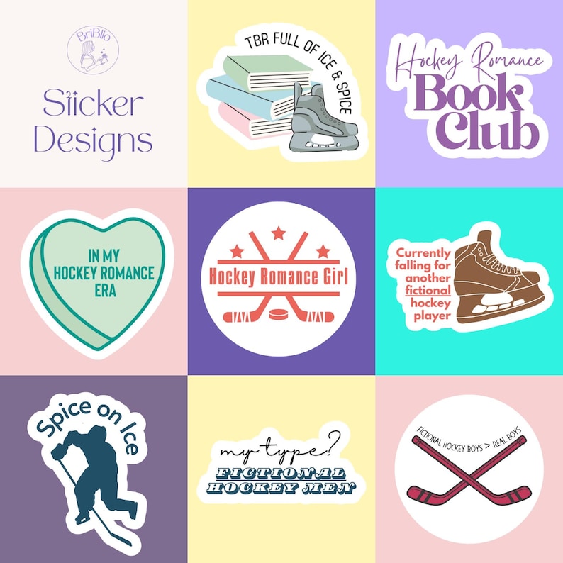 Off Campus Hockey Romance Sticker Bundle, Bookish Bundles Journal Kindle Laptop Stickers for Smut Book Lovers PNG SVG image 4