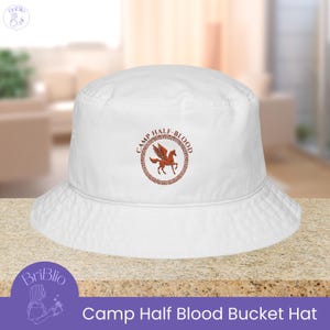 Percy Jackson Camp Half Blood Bucket Hat Inspired Demigod Hat Embroidered Greek Mythology Gift Bookish Merch Unisex