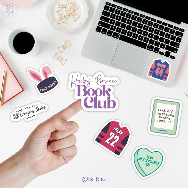 Off Campus Hockey Romance Sticker Bundle, Bookish Bundles Journal Kindle Laptop Stickers for Smut Book Lovers PNG SVG image 6
