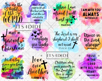 Bibel Vers Png, Schrift Png, druckbares Bundle, Schrift Png, Sublimation Designs, Religiöse Png, Sublimation Download, Christliche Png