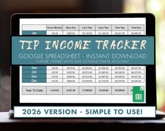 Tipp Income Tracker Spreadsheet 2026 | Google Sheets Vorlage | Tipp-Anmelden