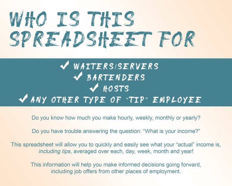 Tips Income Template Tip Income Tracker Spreadsheet 2026 | Google Sheets Template | Tip Log ...