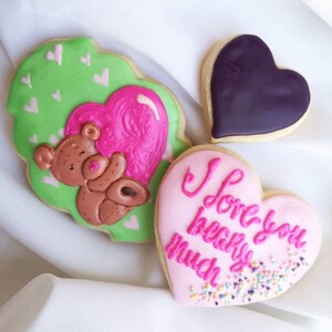 I Love You Beary Much Valentines Cookies