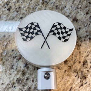Checkered Flags Automatic Light Sensing Night Light