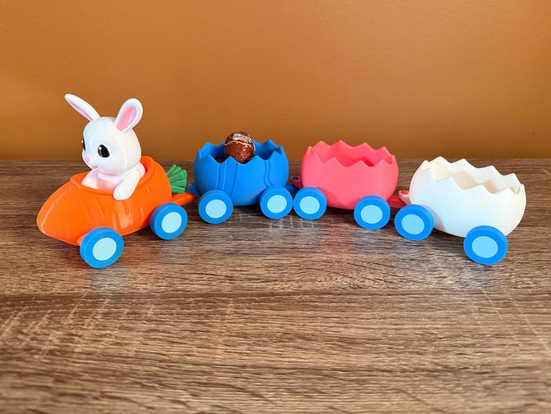 3D Printed Fillable Chocolate Easter Egg Train - Etsy