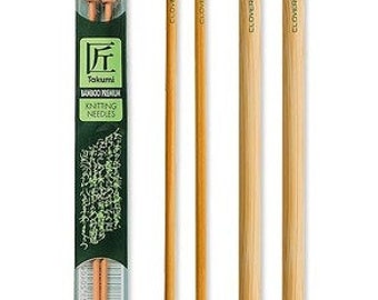 Clover Takumi Bambus-Stricknadel – Größe 9, Leicht & Glatt