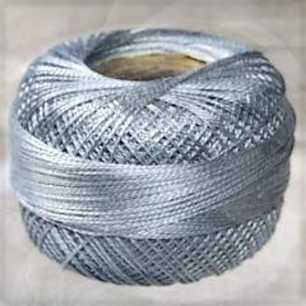 Light Pewter Finca Perle Cotton Thread Size 12