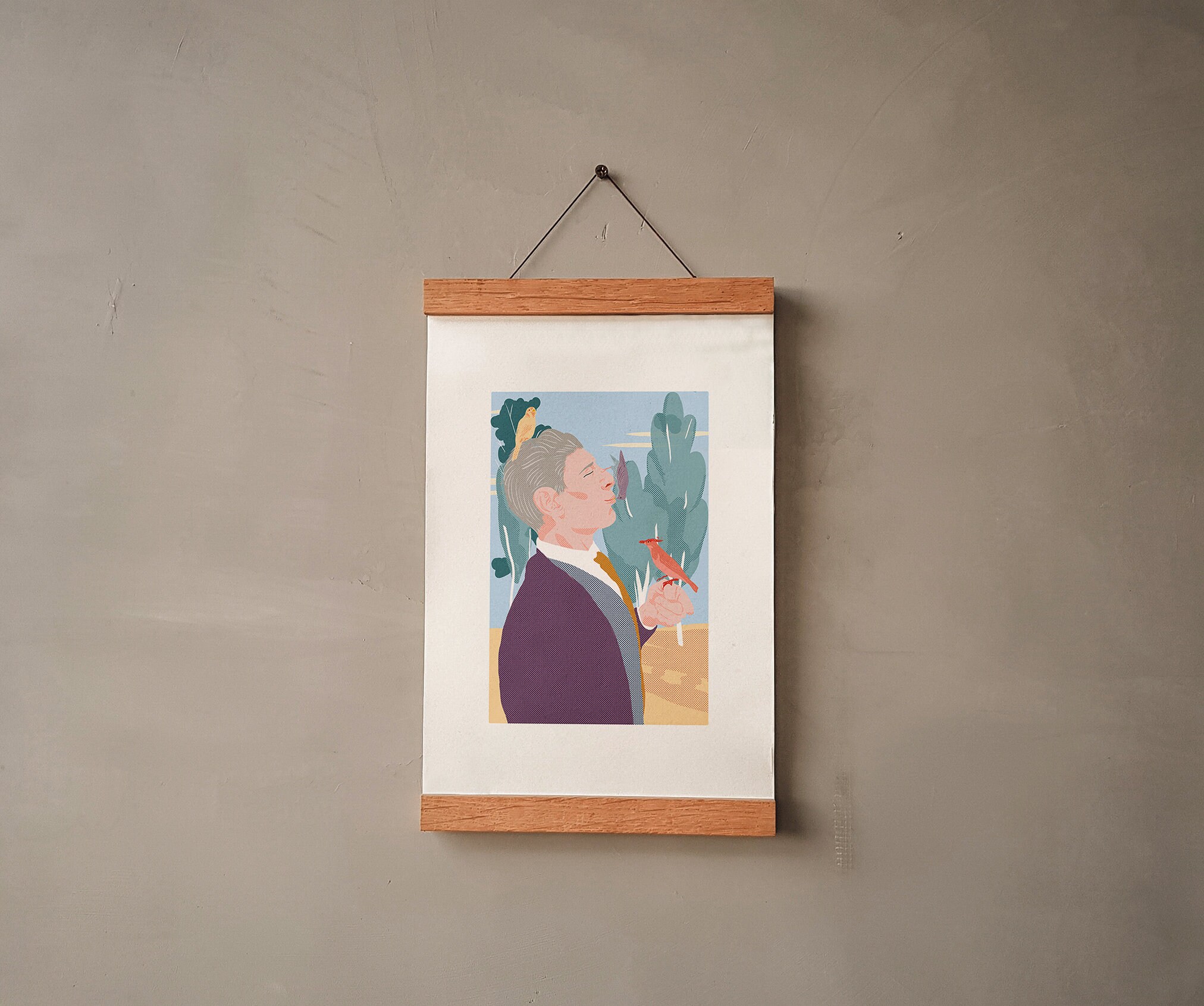 Un Amour d'oiseau Illustration Print A5