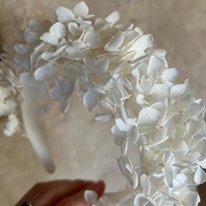 Bespoke, Preserved Floral Headband made with Hydrangea and other Flowers, Bridal, Bridesmaids