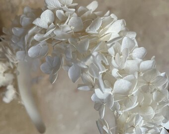 Bespoke, Preserved Floral Headband made with Hydrangea and other Flowers, Bridal, Bridesmaids