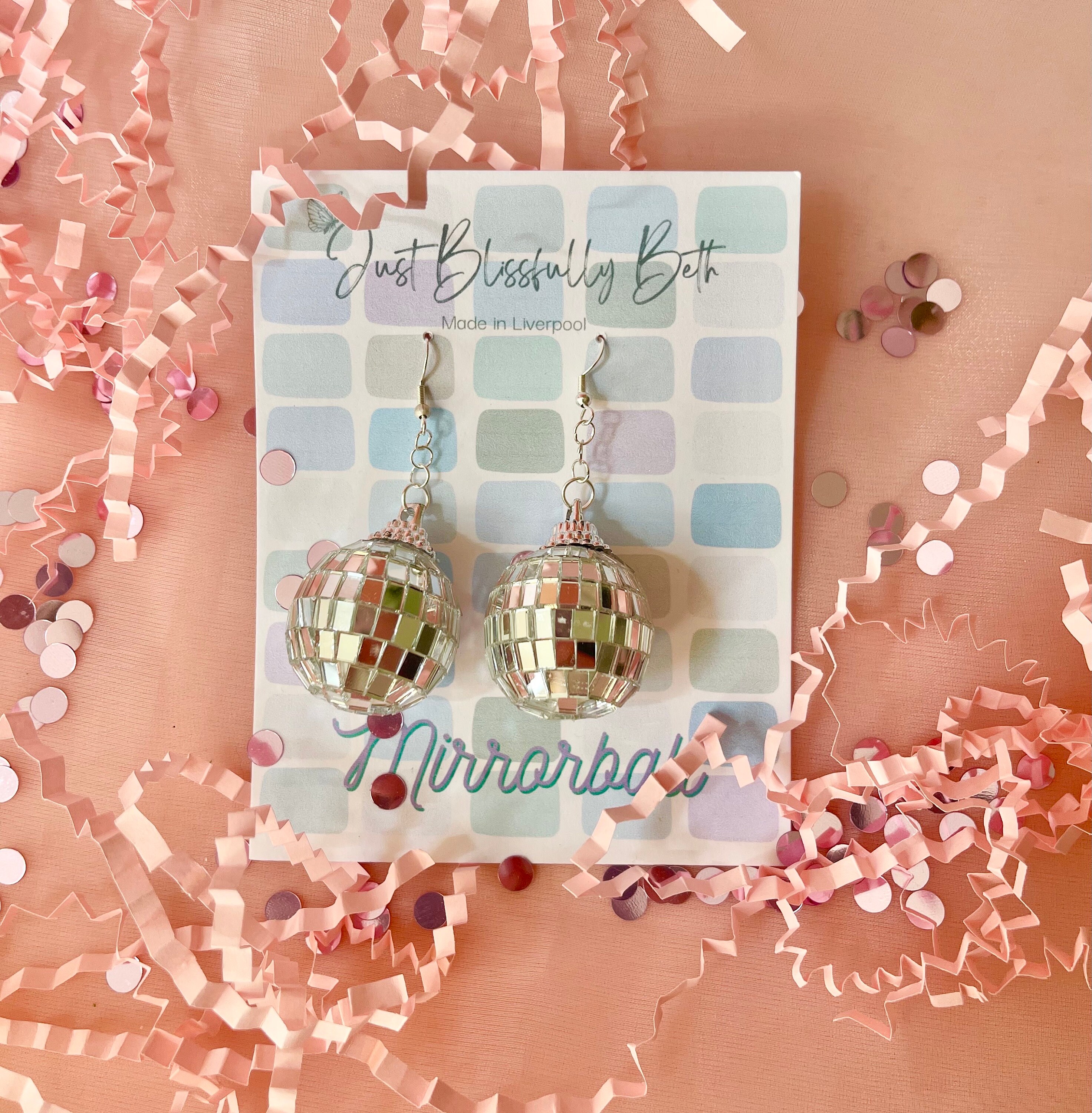 Mirrorball Earrings Etsy UK