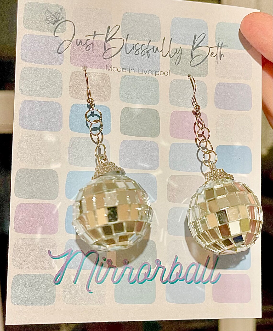 Mirrorball Earrings Etsy UK