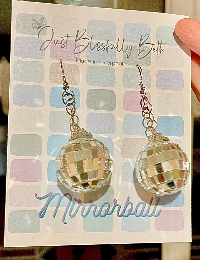 Mirrorball Earrings Etsy