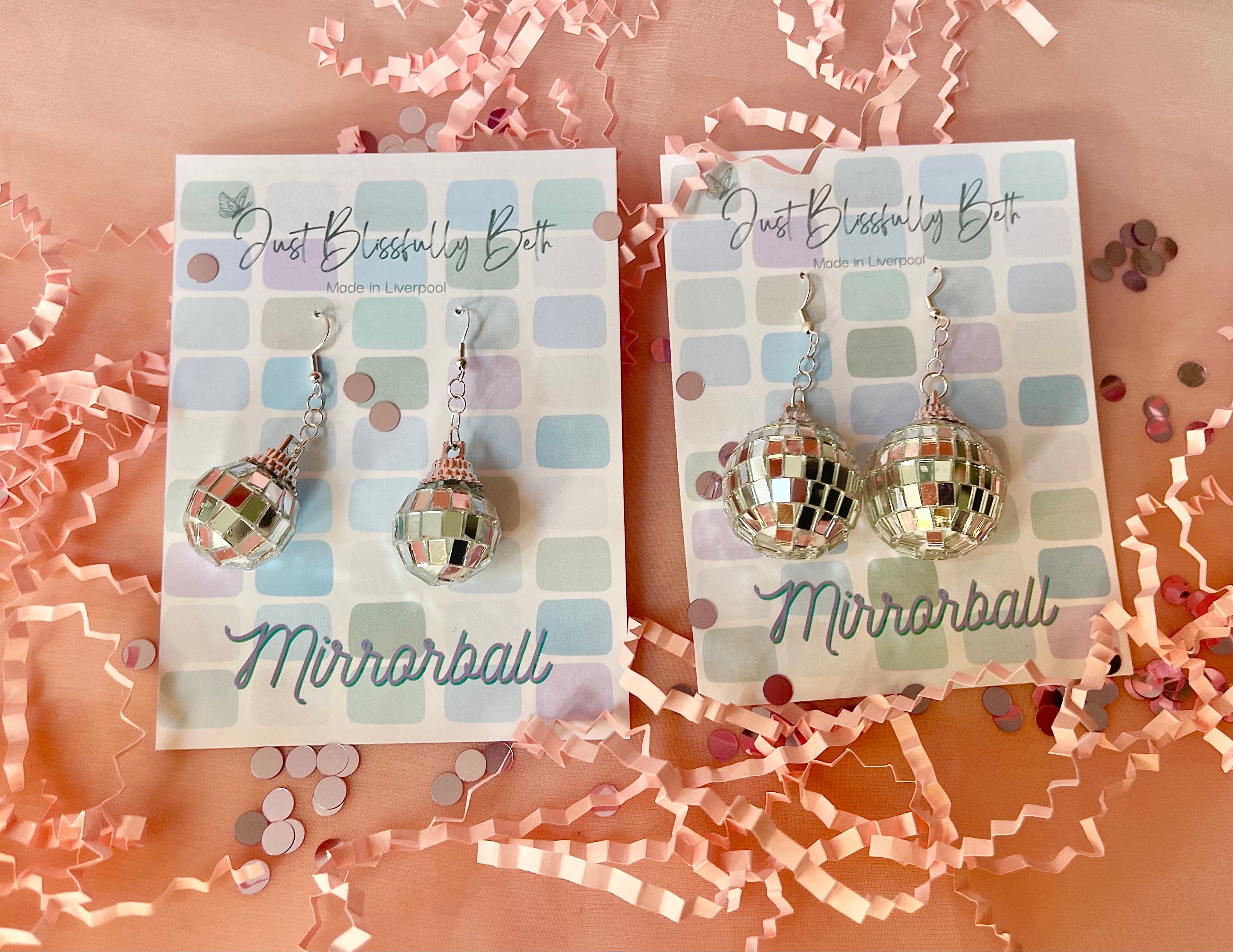 Mirrorball Earrings Etsy UK