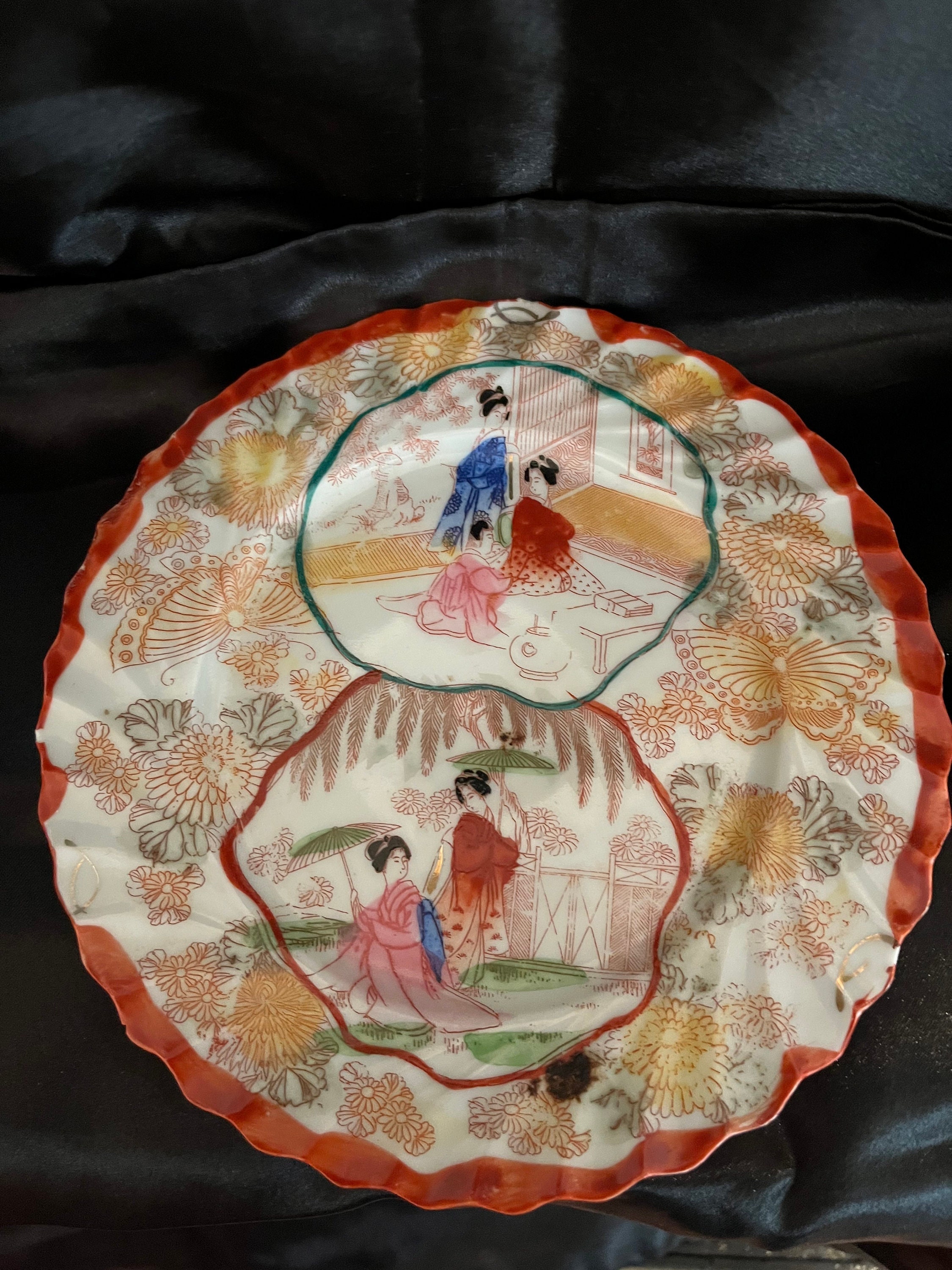 Vintage Japanese Decorative Plate Etsy