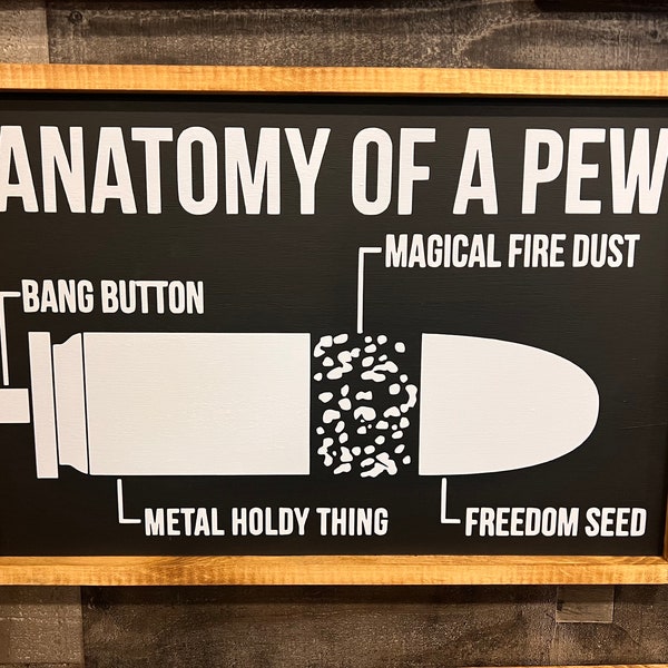 Anatomy of a Pew- Rustic Wood Sign