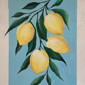 Original acrylic painting Lemons