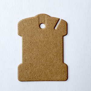 Étiquettes kraft, cartes pour fil dentaire - 10 (ou plus) cartes pour fil dentaire en carton canettes de fil dentaire, bobines de fil à broder
