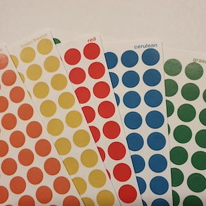 Small dot stickers, circle stickers 10mm, 15mm, available in 91 colors, planner stickers, round stickers, bullet journal stickers