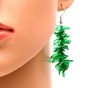 Earrings UPCYCLED Green Sparkling water