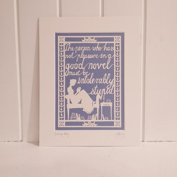 Jane Austen | Northanger Abbey | Original Paper Cut