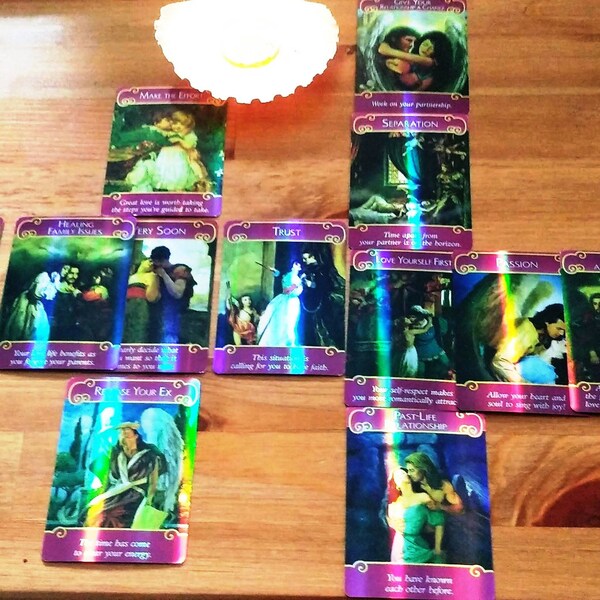 Romance Angels Oracle Card Reading - Celtic Cross, 2 pages PDF via email or ETSY conversations