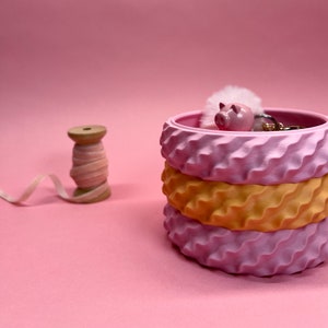 Deko-Schale in Pastellfarben als stapelbare Schale, Schmuck-Schale und Mehr Bild 1