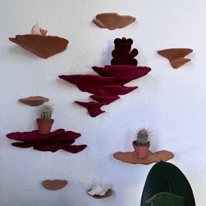 Mushroom Wall Shelf Set of 9 Turkey Tail – Floating Mushroom Shelves Nature Decor | Shelf Set | Handmade in Germany image 3