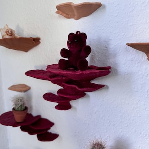 Mushroom Wall Shelf Set of 9 Turkey Tail – Floating Mushroom Shelves Nature Decor | Shelf Set | Handmade in Germany image 1