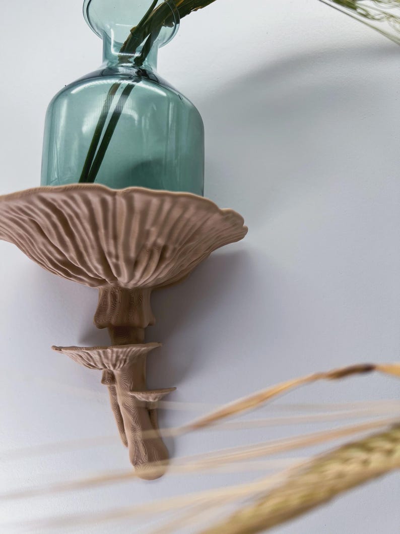 Floating Mushroom Shelf Amanita – Witchy Decor Halloween Decor | Goblincore Fairycore Mushroom Wall Shelf | Dark Academia Handmade image 13