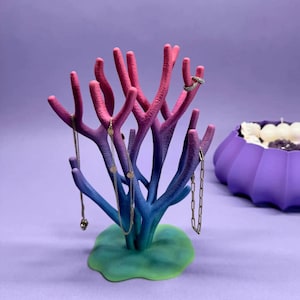 Coral jewelry stand - elegant jewelry storage for necklaces, earrings and accessories