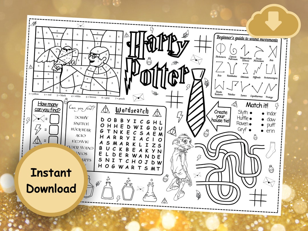 Magical Activity Sheet for All Occasions Wizard School Fun Printable ...