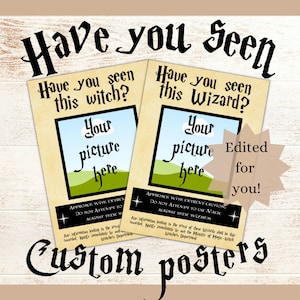 Attention Wizards and Witches! &#39;Have You Seen ______?&#39; Customizable Wizarding World Wanted Poster. Editable with Canva.