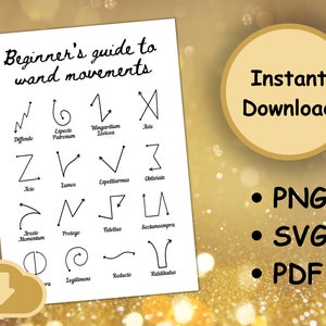 Spell Movement Beginner's Guide to Wand Movements Poster - Instant Digital Download ...
