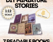 Enchanted Miniature Book Collection | Printable 1:12 Spellbooks | Readable Fantasy Library PDF